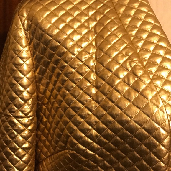 Gold Buttonless Blazer - Picture 4 of 7